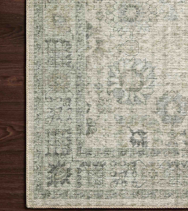 Skye Rug in Natural/Sage: Up-Close Product Pattern View
