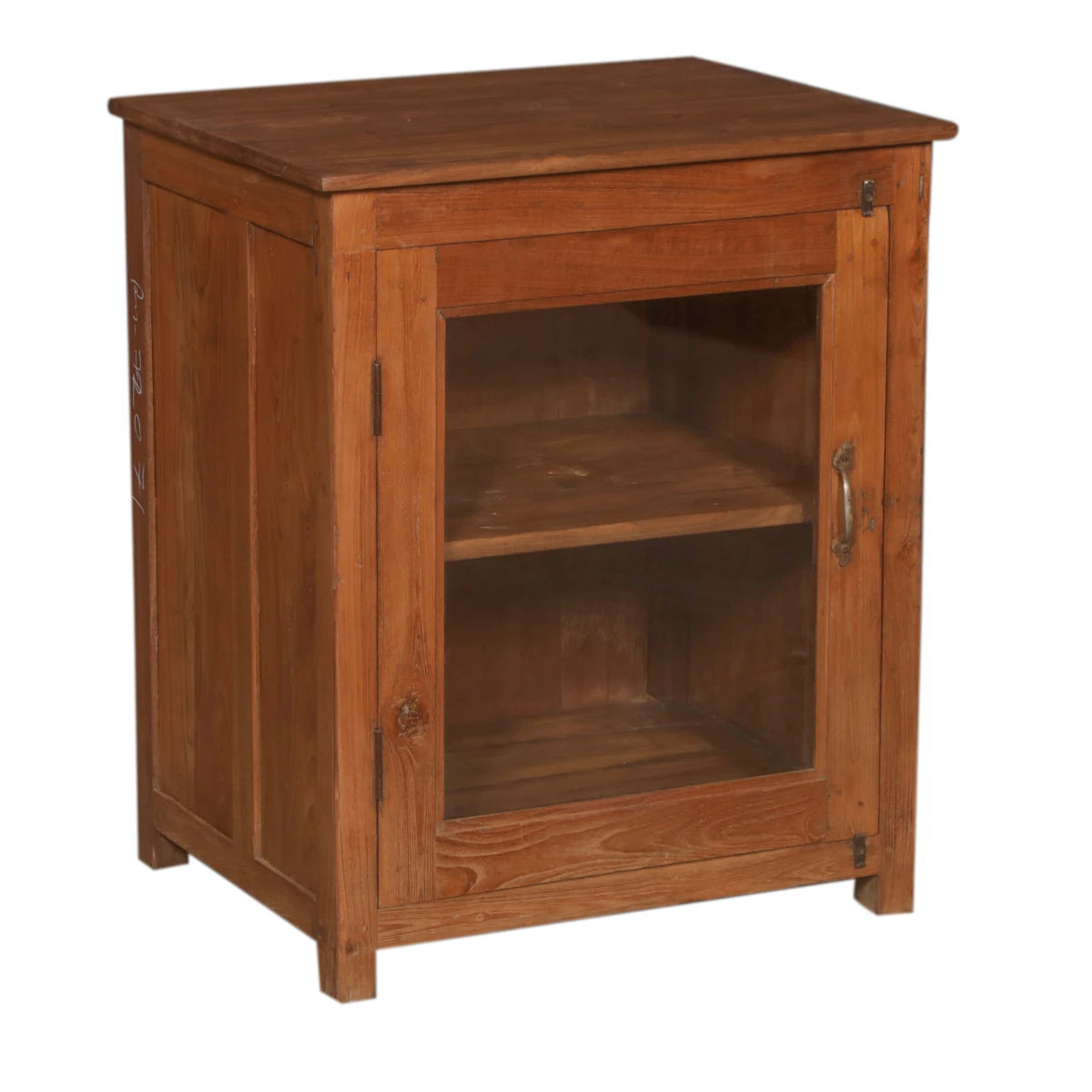 Small Teak Cabinet with Glass-Style F: Product View
