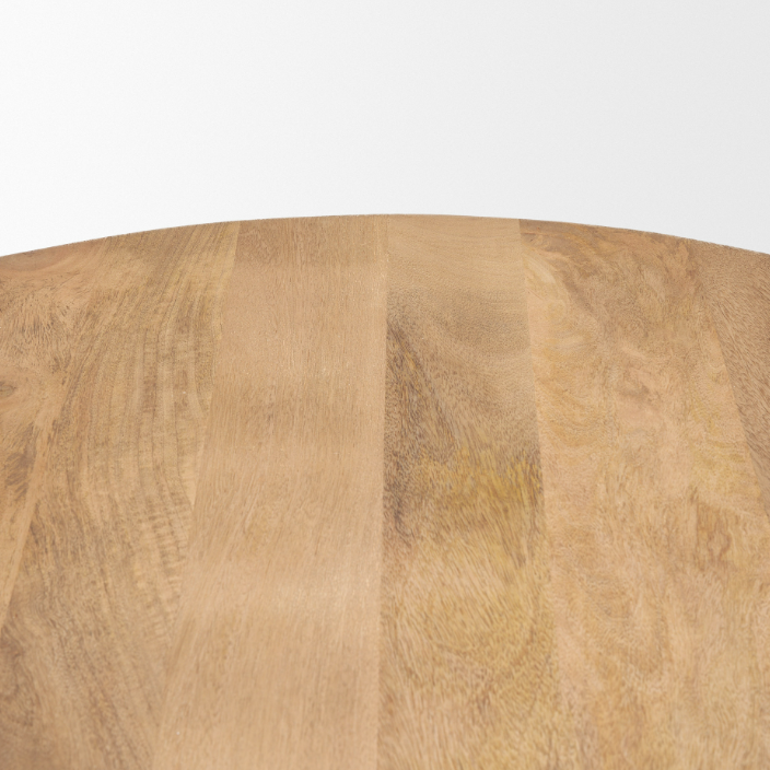 Soma 48" Round Dining Table: Up-Close Tabletop Corner View