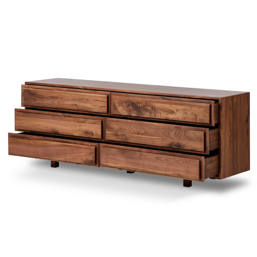 Stafford 6-Drawer Dresser: Open Drawers Product View