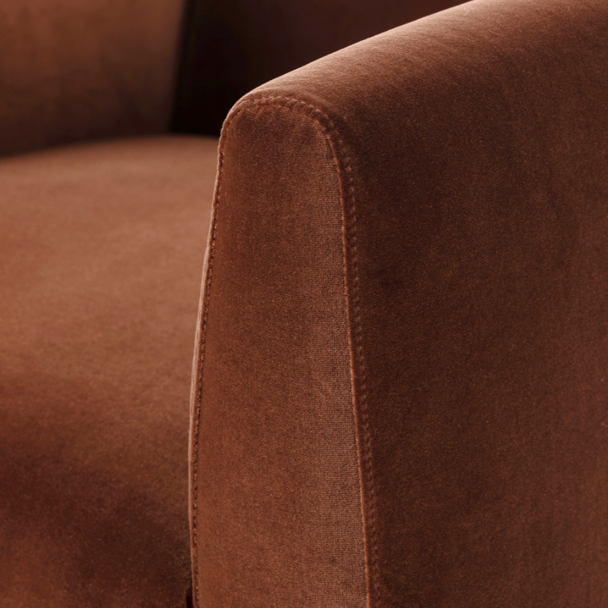 Samir Swivel Chair: Up-Close Product Armrest View