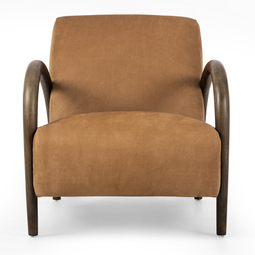 Sandro Chair-Nubuck Cognac: Available at City Home PDX