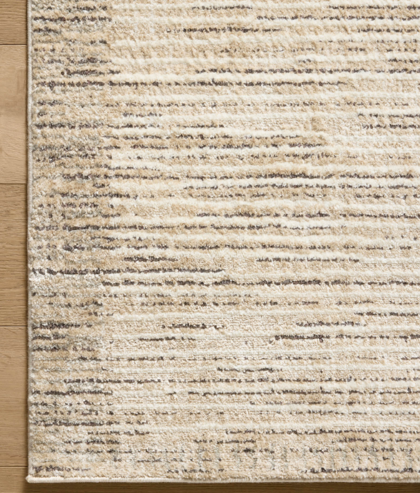 Jeremiah Brent X Loloi Bleecker Rug in Sand/Charcoal: Up-Close Product View