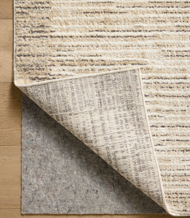 Jeremiah Brent X Loloi Bleecker Rug in Sand/Charcoal: Product Backing View