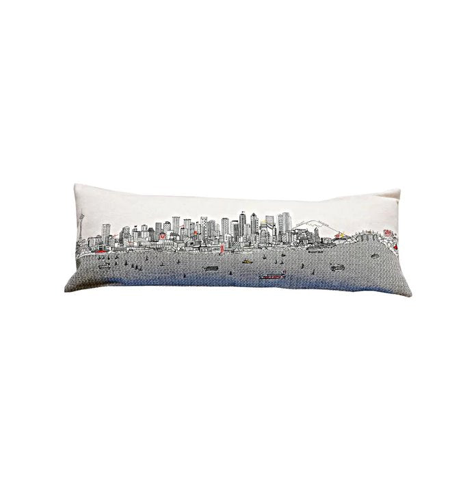 Seattle Skyline Pillow: Day Finish Available at City Home PDX