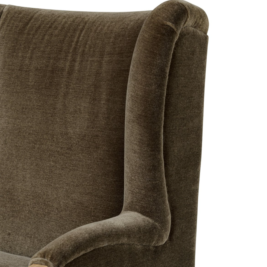 Amber Lewis X Four Hands Sedoni Chair: Wing Structed Back View