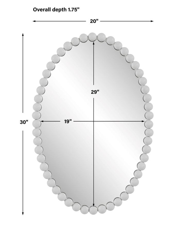 Serna Oval Mirror: Measurement View