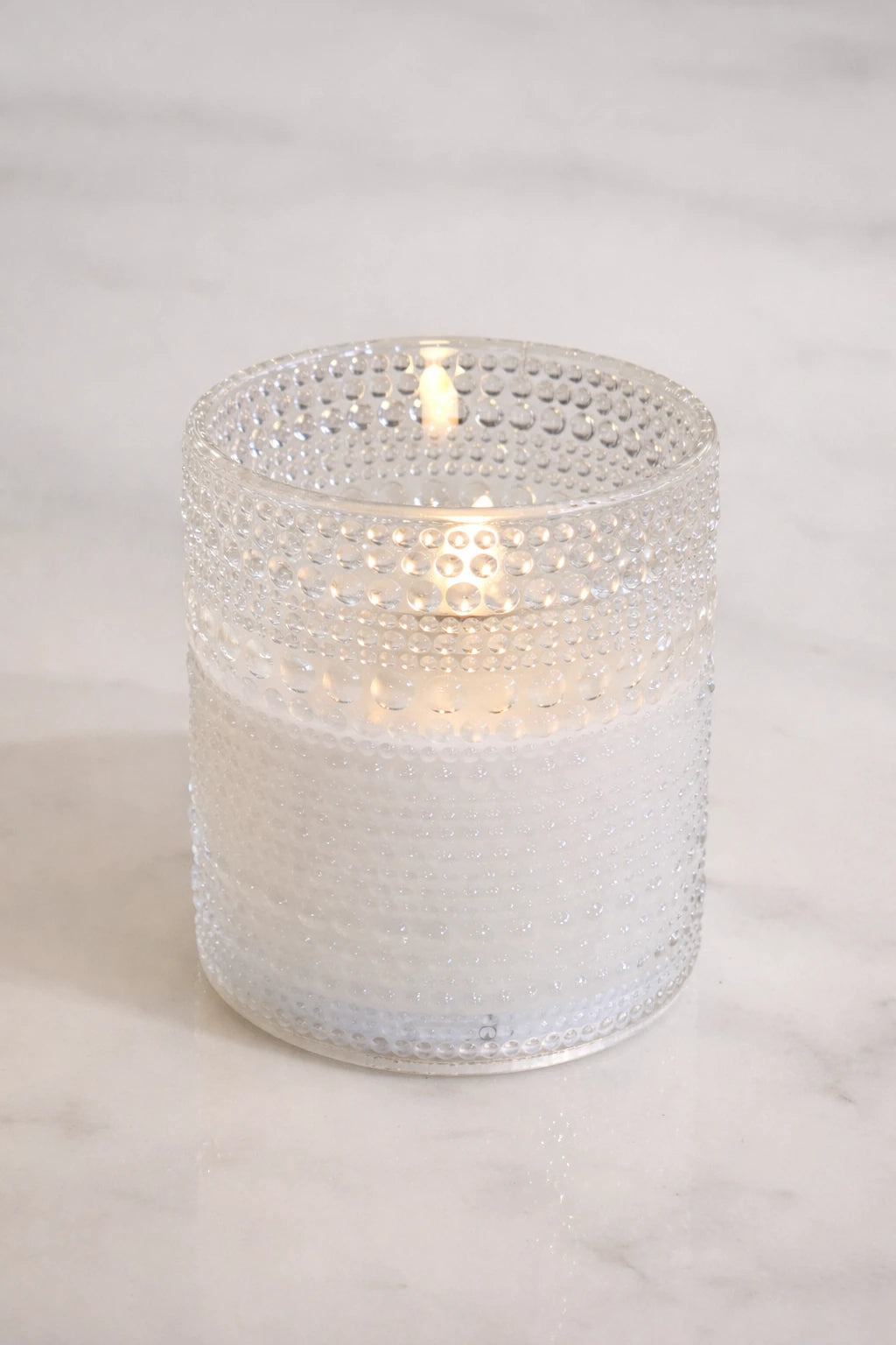 Radiance Embossed LED Candle-Small: Product View