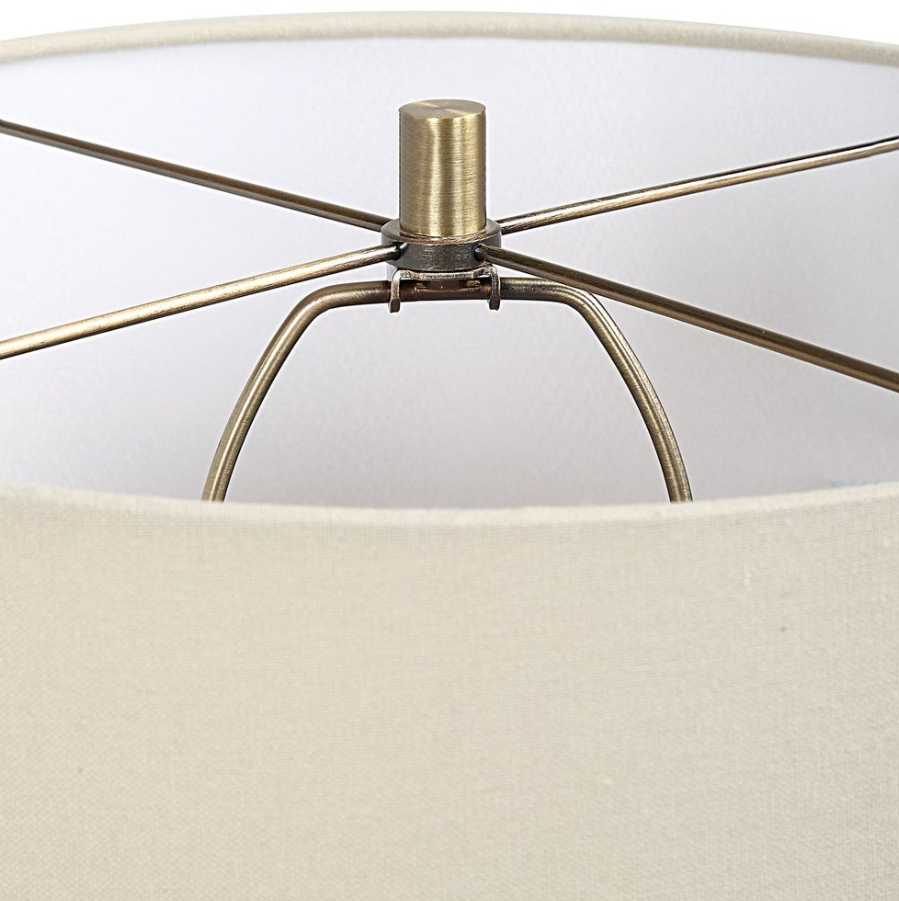 Emerald Green Table Lamp: Up-Close Product Details View