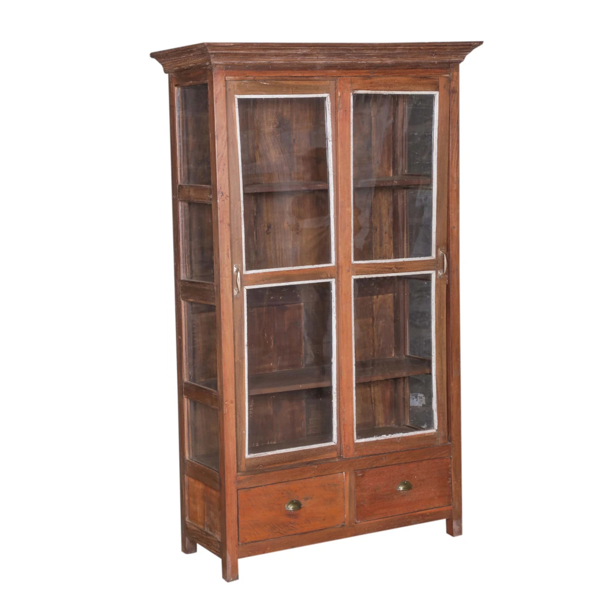 Handmade 2 Door Cabinet with Glass