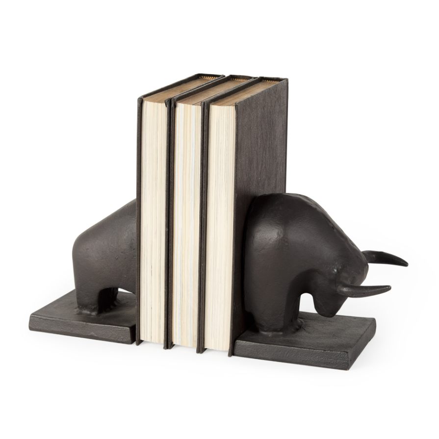 Tauro III Raging Bull Bookends: Product View