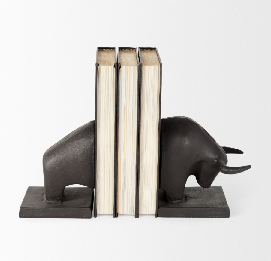 Tauro III Raging Bull Bookends: Available at City Home PDX