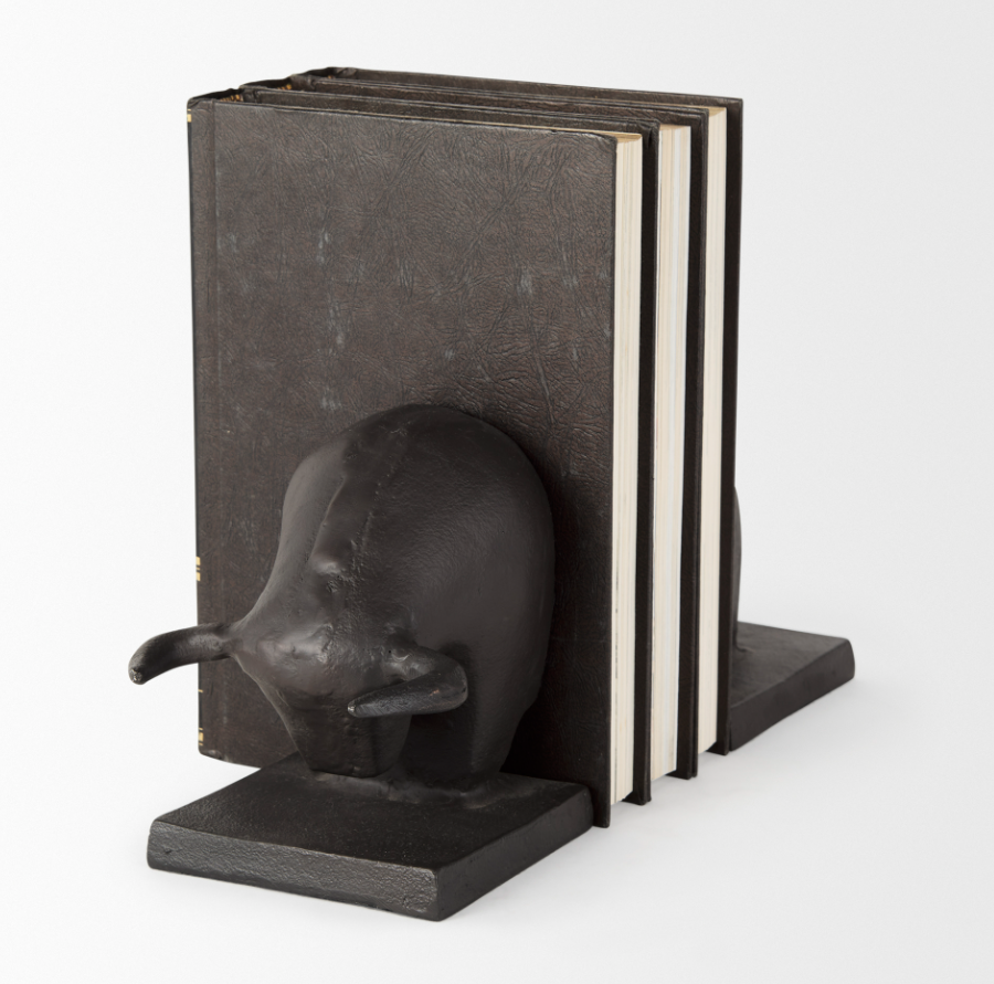 Tauro III Raging Bull Bookends: 2nd Product View