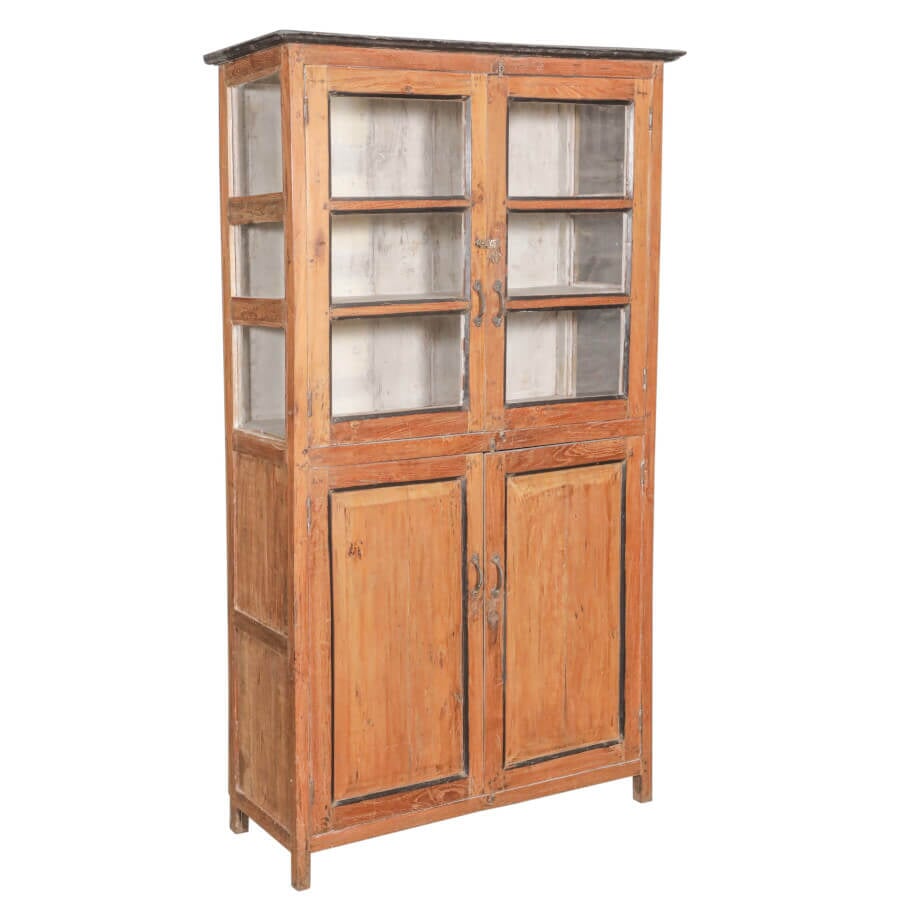 Teak Cabinet with Glass Style One: Available at City Home PDX