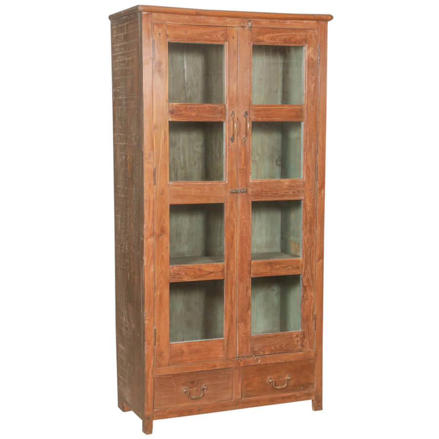Teak Cabinet with Glass Style Five: Available at City Home PDX