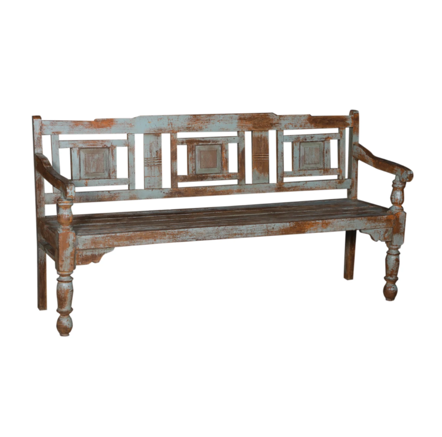 Artisan Crafted Teak Bench-Style Two: Product View