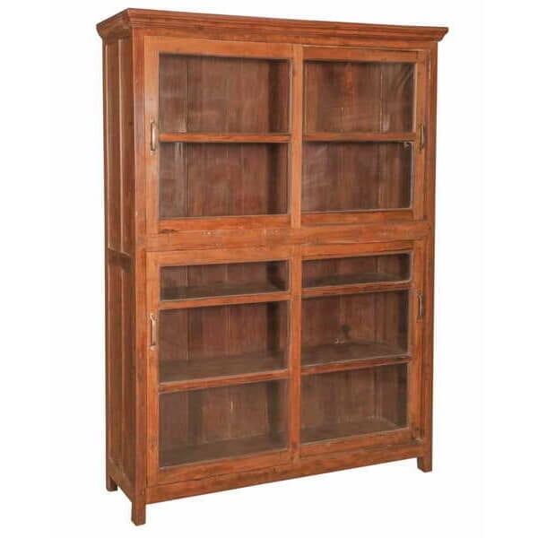 Vintage Teak Cabinet with Glass Doors: Available at City Home PDX