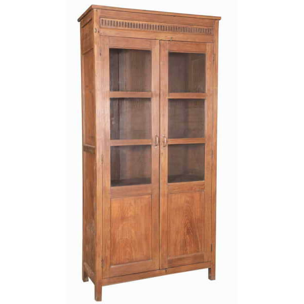Teak Cabinet with Glass Style Two: Available at City Home PDX