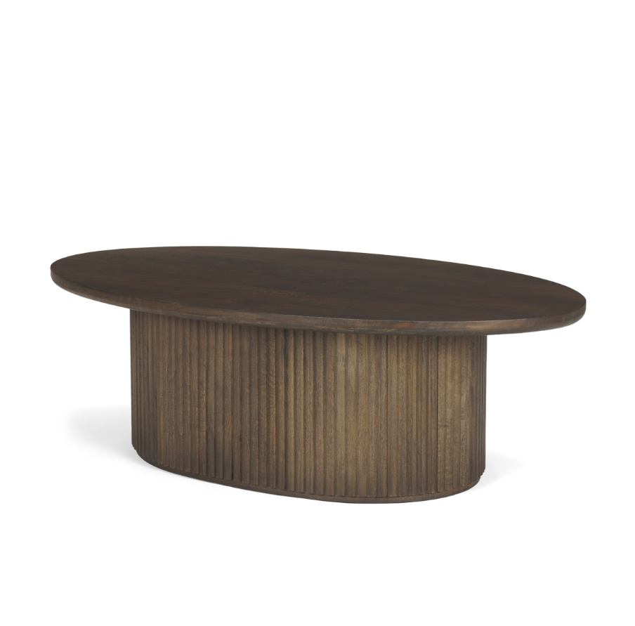 Terra Oval Fluted Coffee Table: 2nd Product View