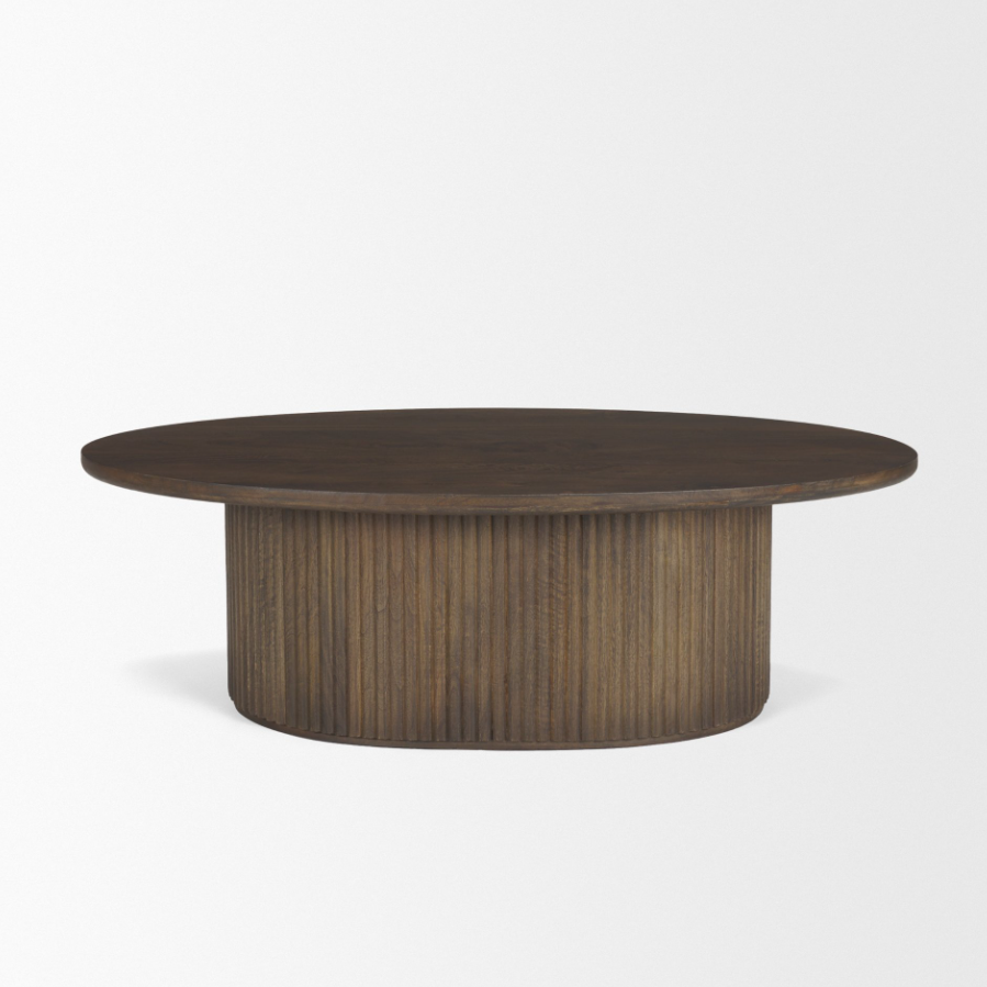 Terra Oval Fluted Coffee Table: Available at City Home PDX