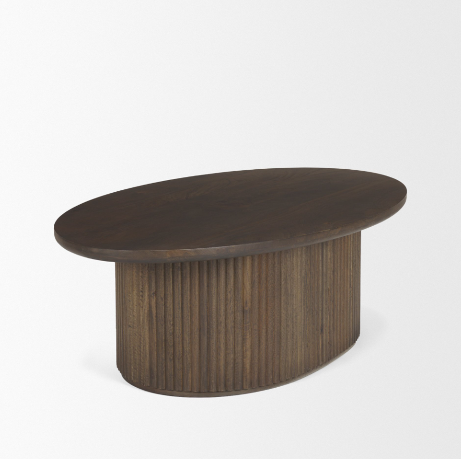 Terra Oval Fluted Coffee Table: Product View