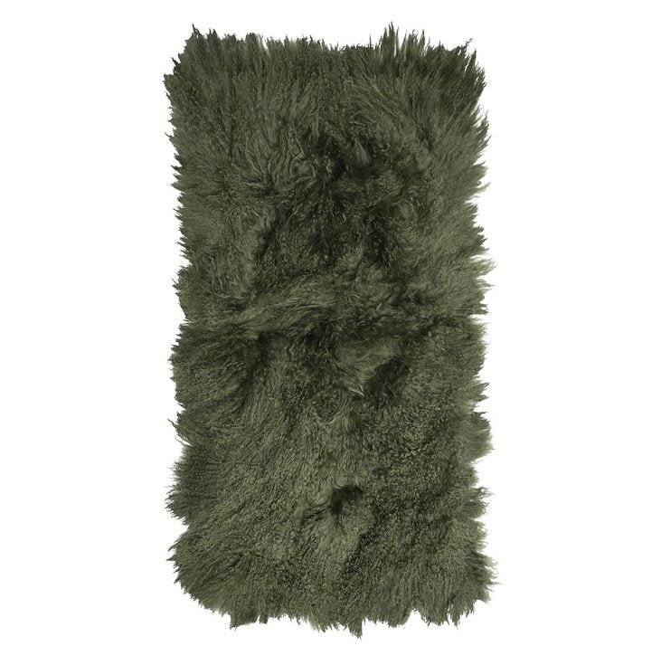 Tibetan 2x4 Throw: In Olive