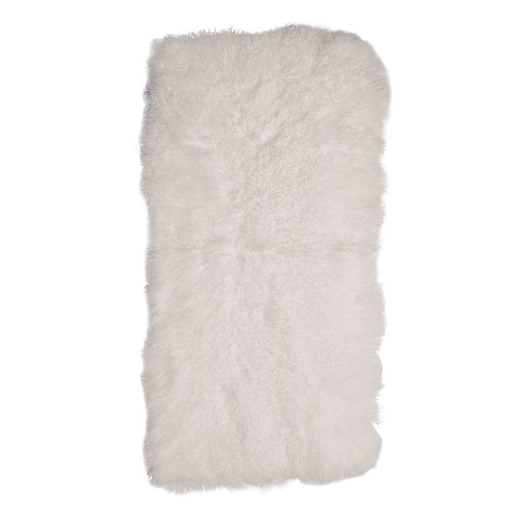 Tibetan 2x4 Throw: In White