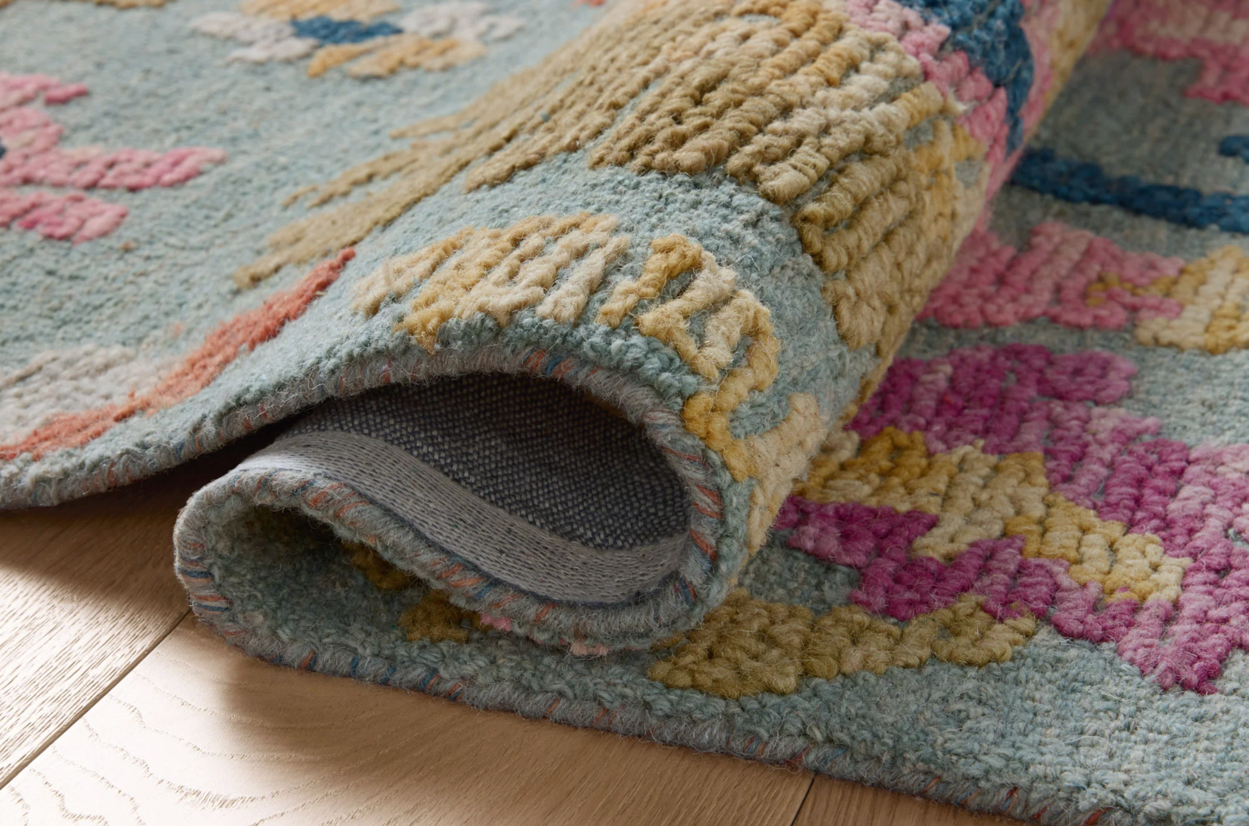 Tilly Rug in Spa/Multi: Folded Product View