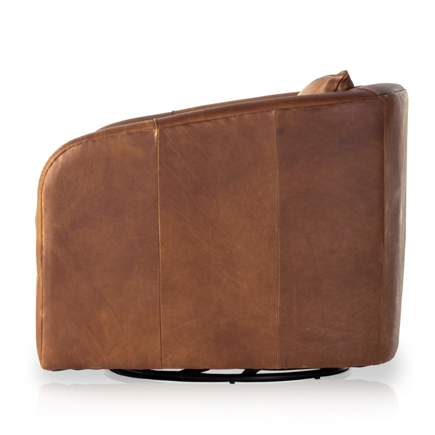 Topanga Swivel Chair-Heirloom Sienna: Product Side View