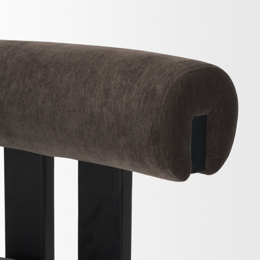 Tribeca Curve Open Back Dining Chair: Product Backrest View