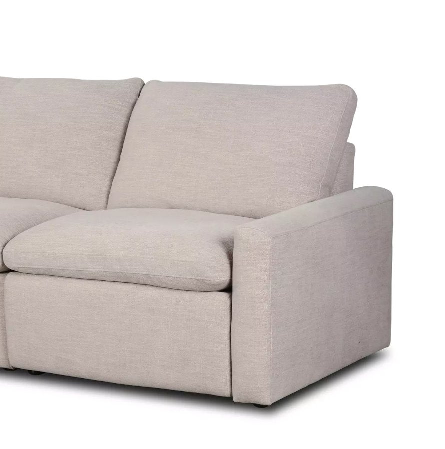 Tillery Power Recliner 5-Piece Sectional in Laken Stone: Up-Close Product View