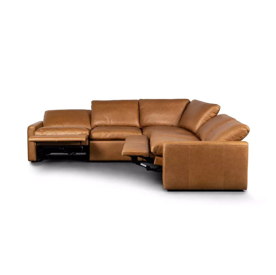 Tillery Power Recliner 5-Piece Sectional in Sonoma Butterscotch: 2nd Open Recliner View