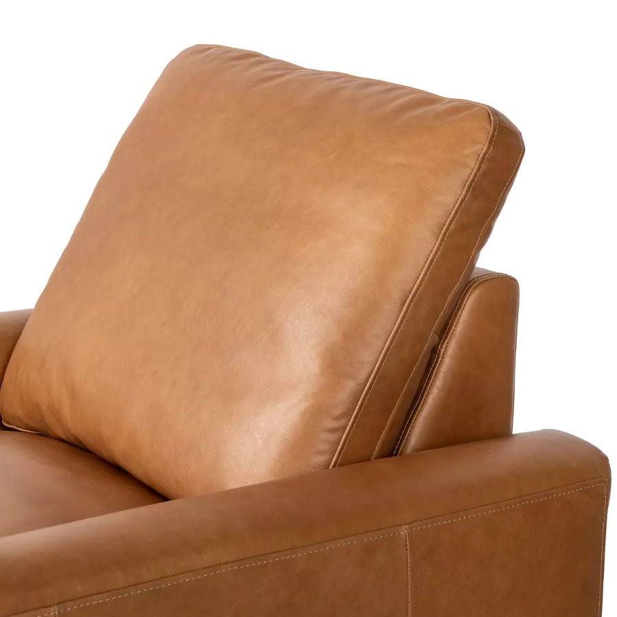 Tillery Power Recliner Accent Chair in Sonoma Butterscotch: Up-Close Back Cushion View