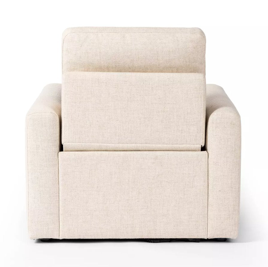 Tillery Power Recliner Accent Chair in Antigo Natural: Product Back View