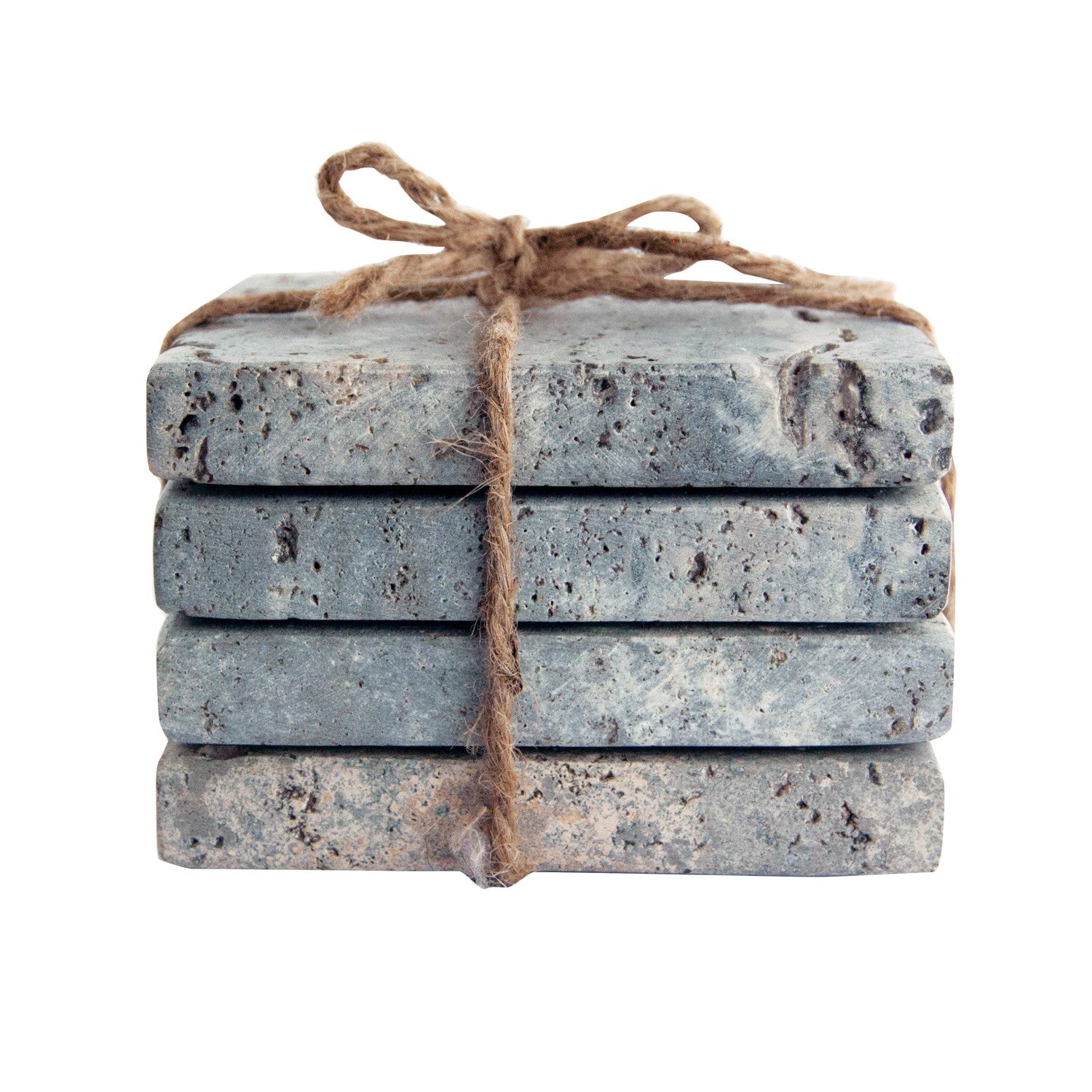 Travertine Coasters, Set of 4: Available at City Home PDX