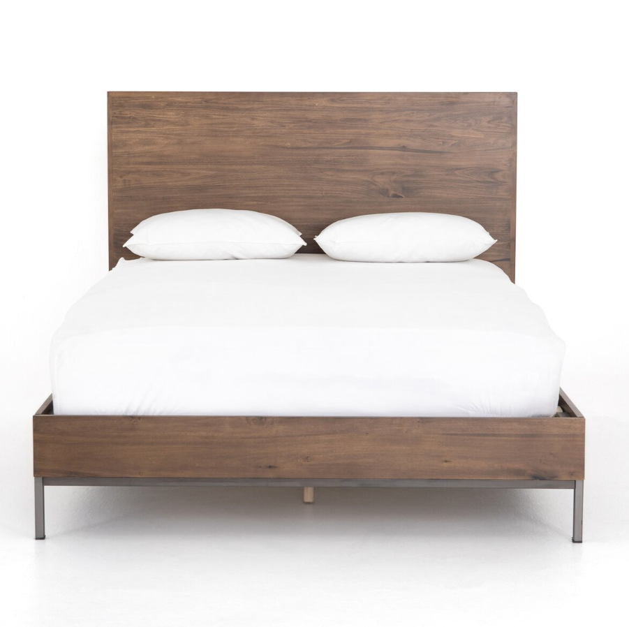 Trey Queen Bed-AuburnPoplar: Available at City Home PDX