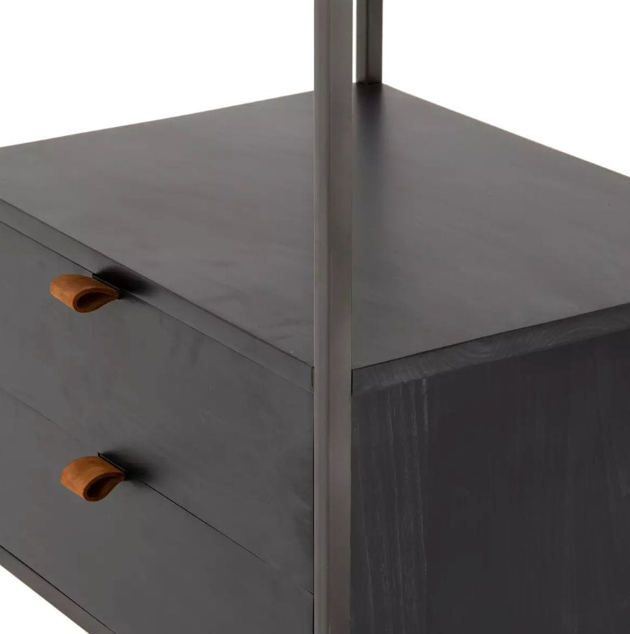 Trey Bookshelf: Dual Drawer View