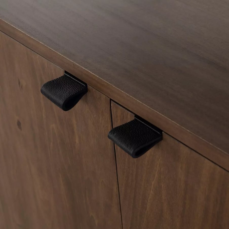 Trey Modular Wide Bookcase: Pull Handle View