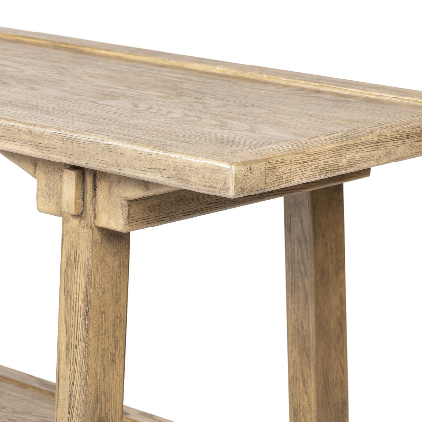 Trinity Console Table: 2nd Up-Close Product Tabletop Corner View