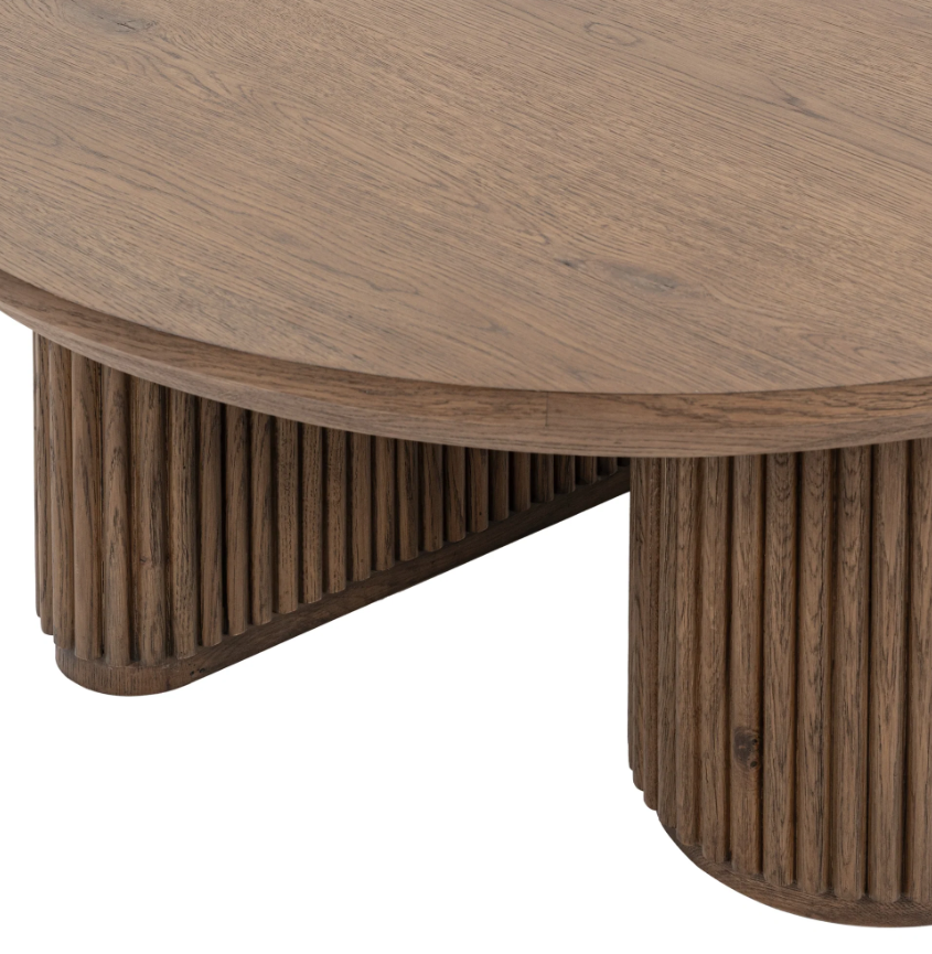 Vander Round Coffee Table: Tabletop Corner View