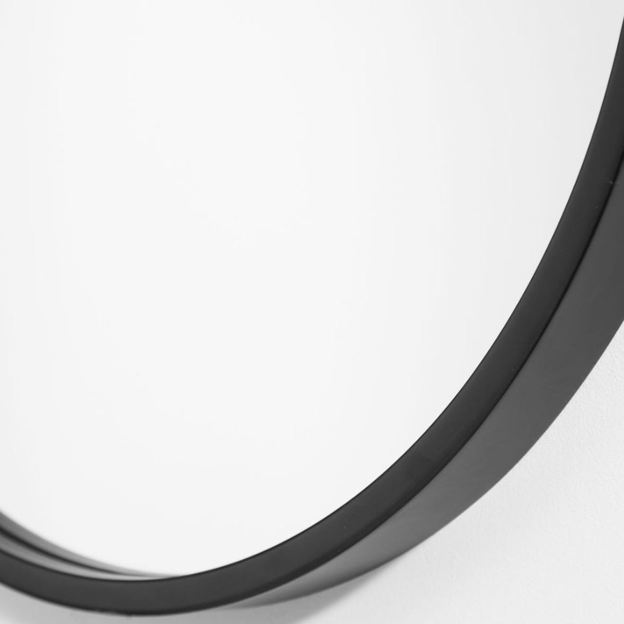 Varina Oval Mirror-Black: Up-Close Product View