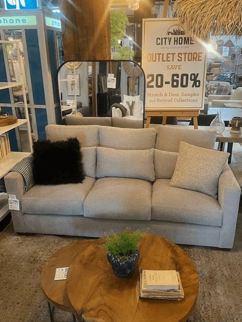 Venetian Hennessey Sofa: Available at City Home PDX Outlet