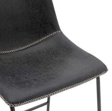 Vesta Counter Stool: Up-Close View of Faux Leather Seat