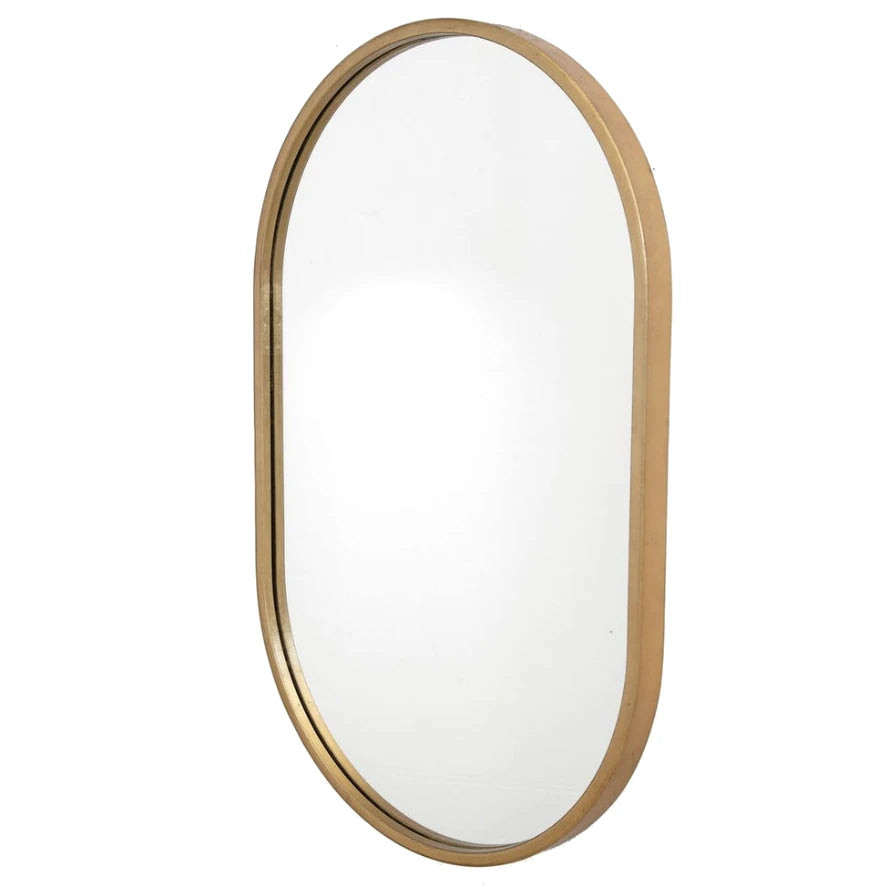 Varina Oval Mirror-Gold: Product View