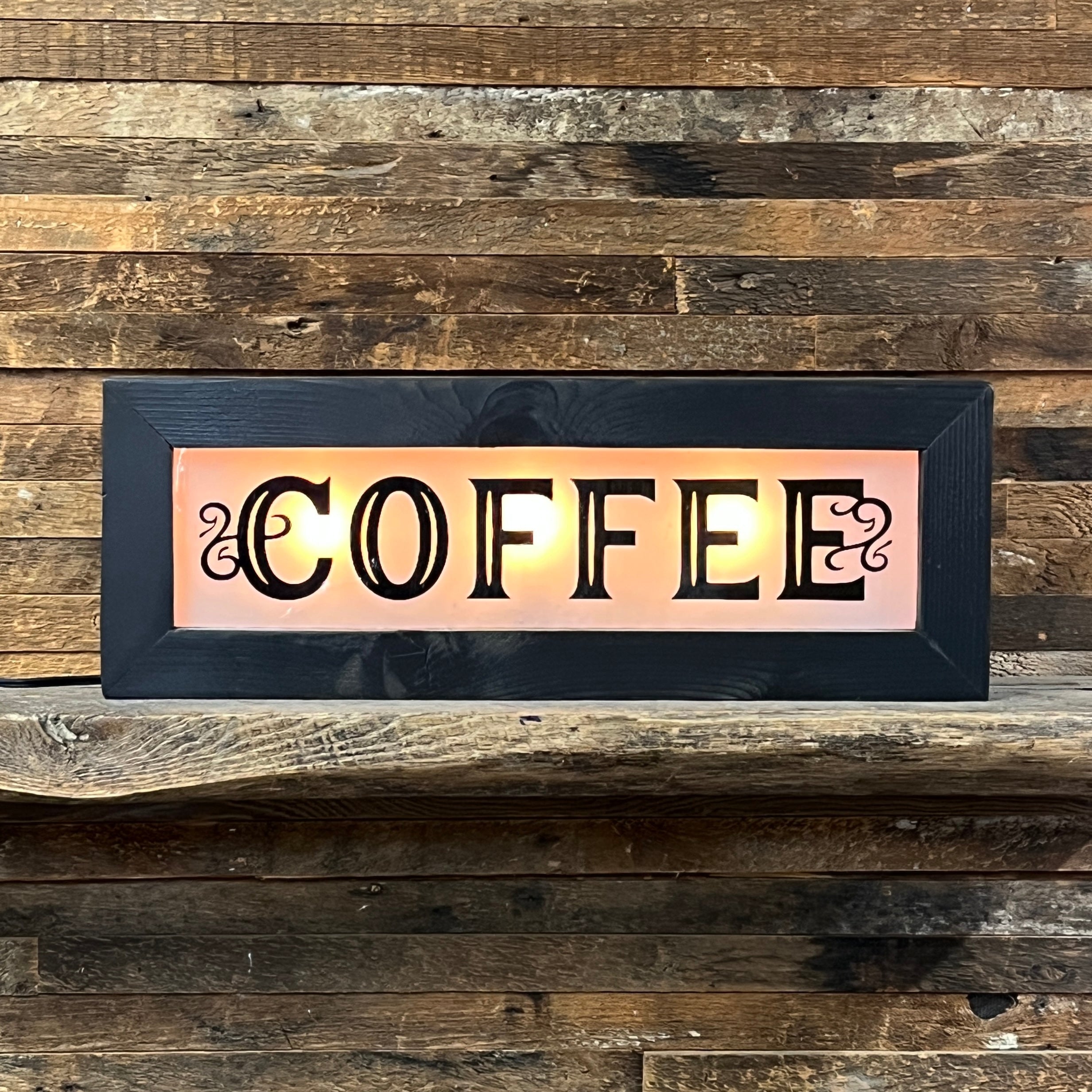 Vintage Style Light Up Coffee Sign: Available at City Home PDX