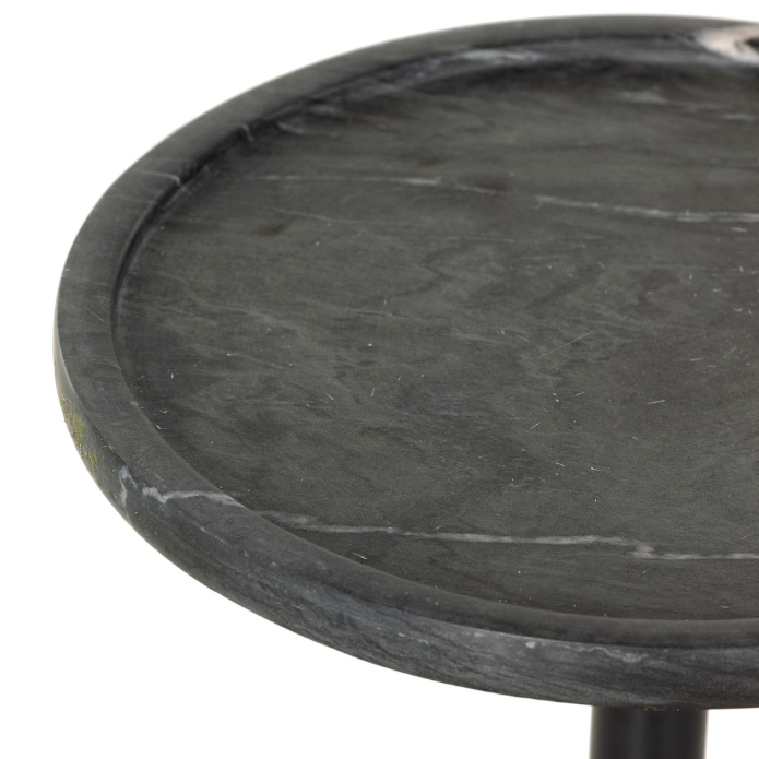 Viola Accent Table-Black Marble: Product Tabletop View