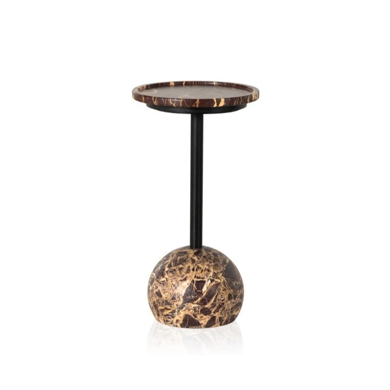 Viola Accent Table-Merlot Marble: Available at City Home PDX