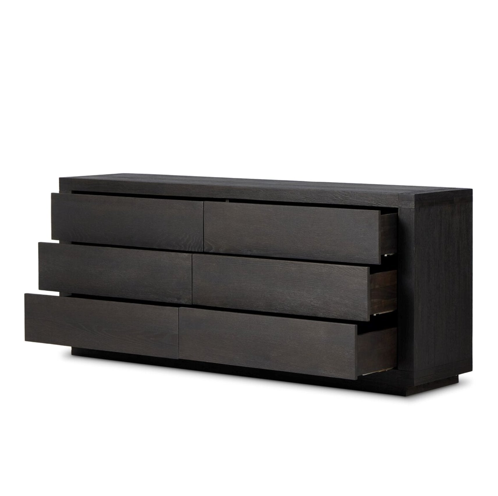 Warby 6 Drawer Dresser: Open Drawers View
