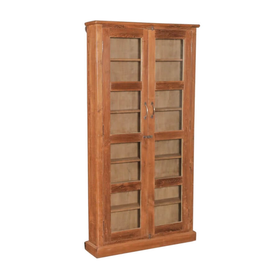 Vintage Teak Cabinet with Glass Doors Style Two: Available at City Home PDX