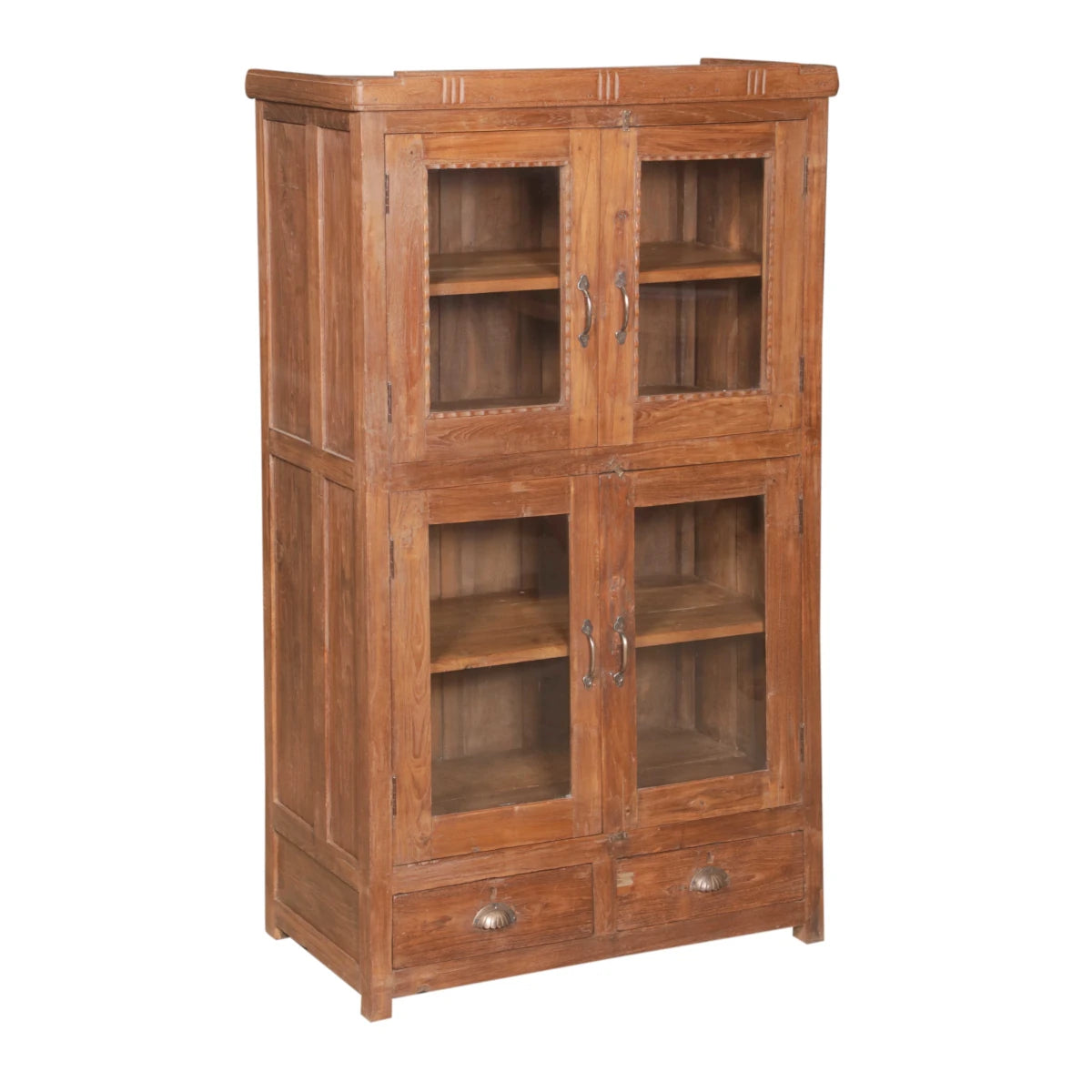 Teak Cabinet with Glass-Style Four: Product View
